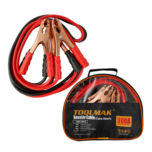 TOOLMAK Cavi Avviamento Batteria Auto 200A/300A/400A/600A 2,5 m – Morsetti Isolati – Per Auto, Moto, Furgoni