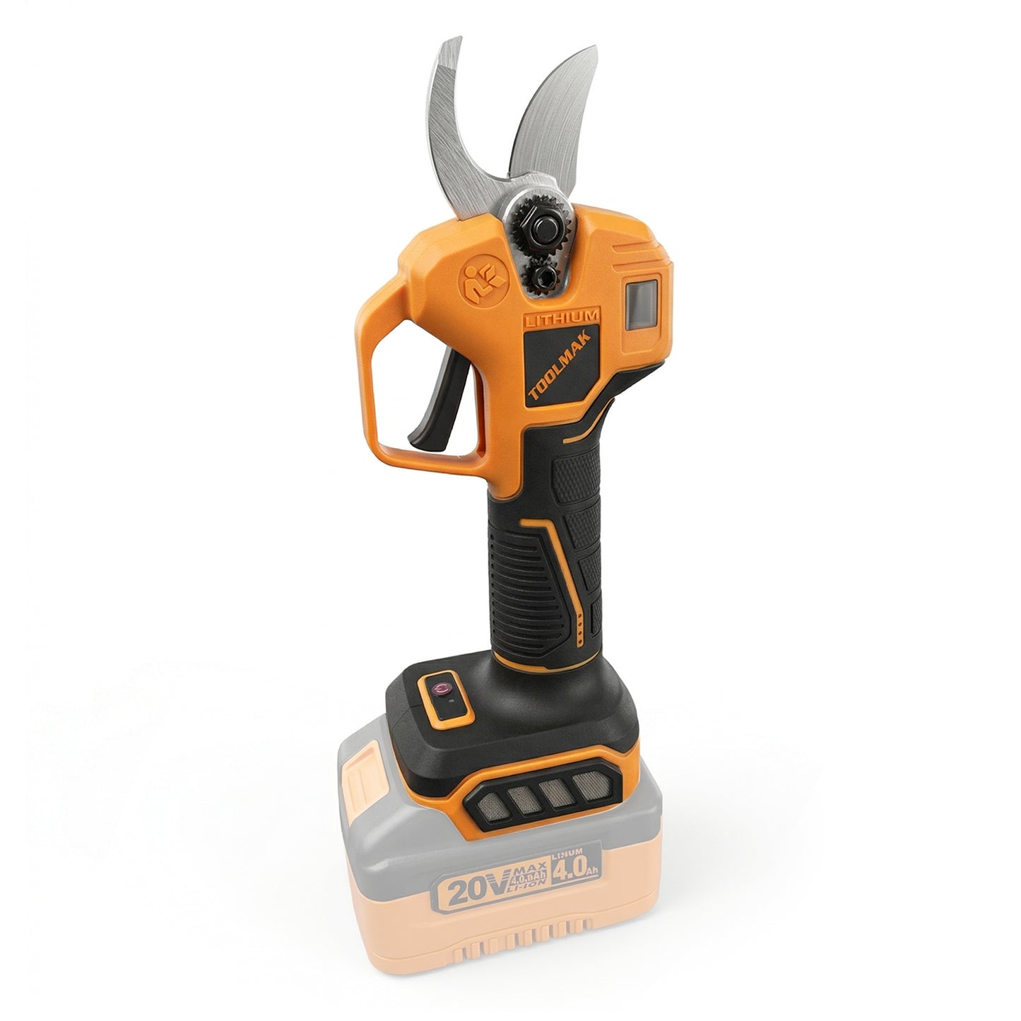 TOOLMAK Forbici Elettriche da Potatura 20V Brushless, 40 mm, Cesoia a Batteria Professionale per Frutteto, Fattoria e giardinaggio