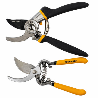 TOOLMAK Forbici da Potatura Professionali  Cesoie da Giardino con Lama Affilata in Acciaio, Impugnatura Ergonomica Antiscivolo, Forbici per Rami, Rose, Bonsai e Piante, Attrezzi da Giardinaggio