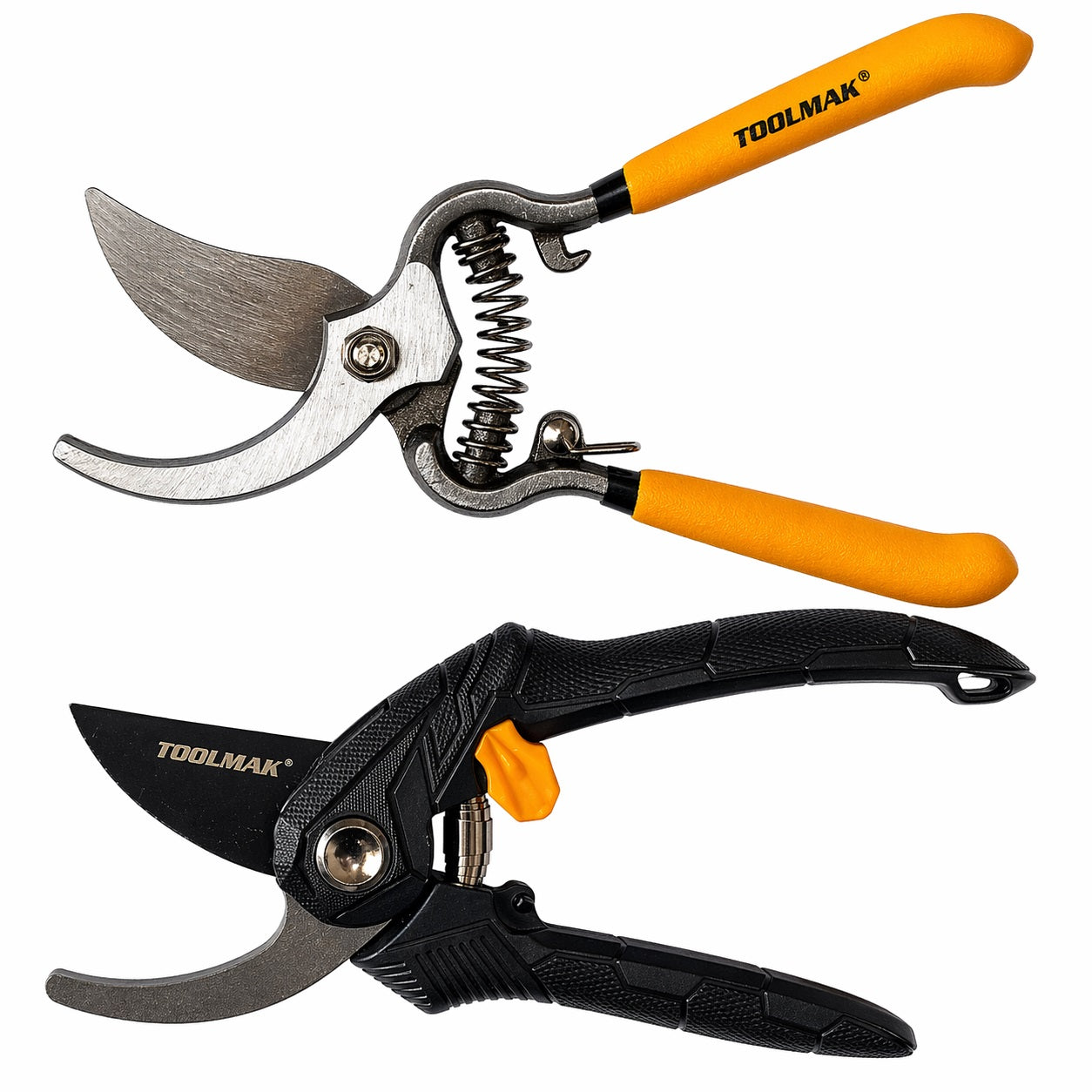 TOOLMAK Forbici da Potatura Professionali  Cesoie da Giardino con Lama Affilata in Acciaio, Impugnatura Ergonomica Antiscivolo, Forbici per Rami, Rose, Bonsai e Piante, Attrezzi da Giardinaggio