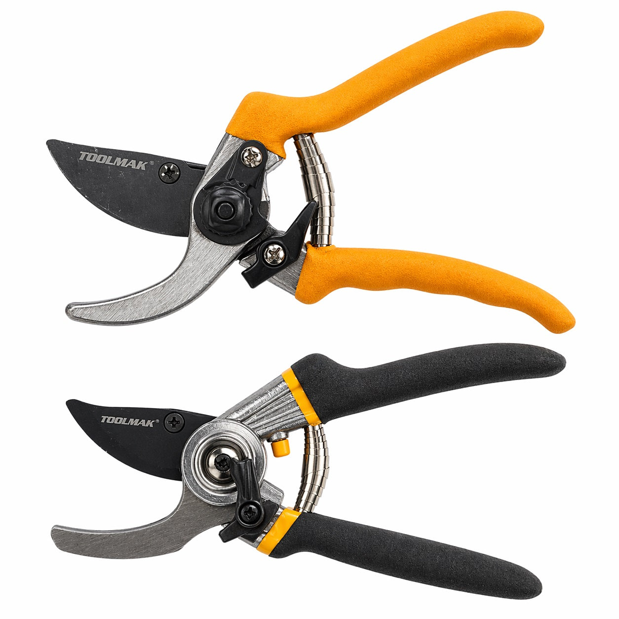TOOLMAK Forbici da Potatura Professionali  Cesoie da Giardino con Lama Affilata in Acciaio, Impugnatura Ergonomica Antiscivolo, Forbici per Rami, Rose, Bonsai e Piante, Attrezzi da Giardinaggio