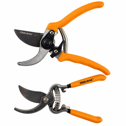 TOOLMAK Forbici da Potatura Professionali  Cesoie da Giardino con Lama Affilata in Acciaio, Impugnatura Ergonomica Antiscivolo, Forbici per Rami, Rose, Bonsai e Piante, Attrezzi da Giardinaggio