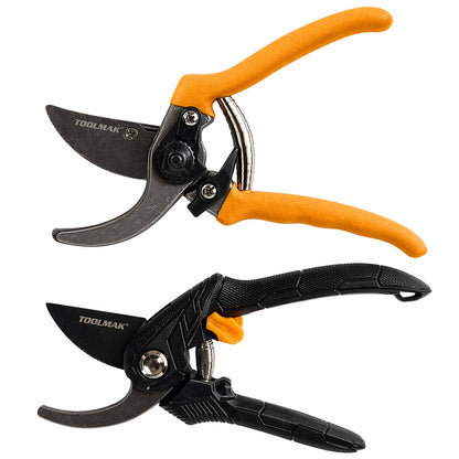 TOOLMAK Forbici da Potatura Professionali  Cesoie da Giardino con Lama Affilata in Acciaio, Impugnatura Ergonomica Antiscivolo, Forbici per Rami, Rose, Bonsai e Piante, Attrezzi da Giardinaggio
