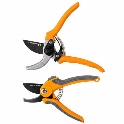 TOOLMAK Forbici da Potatura Professionali  Cesoie da Giardino con Lama Affilata in Acciaio, Impugnatura Ergonomica Antiscivolo, Forbici per Rami, Rose, Bonsai e Piante, Attrezzi da Giardinaggio