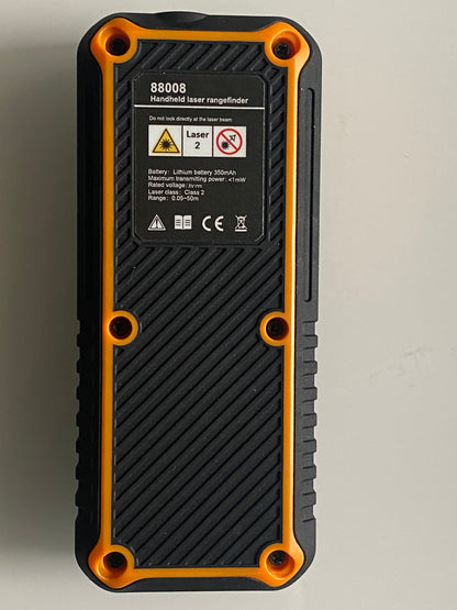 Telemetro Laser 60M Alta Precisione ±2mm, Misuratore di Distanza con Sensore di Angolo, Display LCD, IP54 Impermeabile, Batteria Ricaricabile 300mAh, Classe Laser II-TMK20358