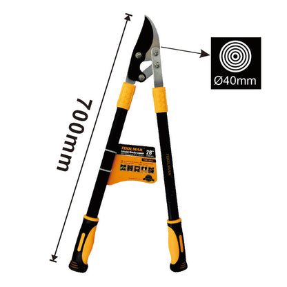 Troncarami Telescopico Lama in Acciaio Resistente, Impugnatura Antiscivolo, Manico Allungabile, Cesoie da Potatura per Rami Spessi e Giardinaggio
