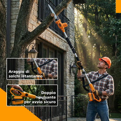 TOOLMAK Sega a Gattuccio da Giardino a Batteria 20V, Sega Reciprocante Elettrica per Potatura Alberi e Rami, Lama 210 mm