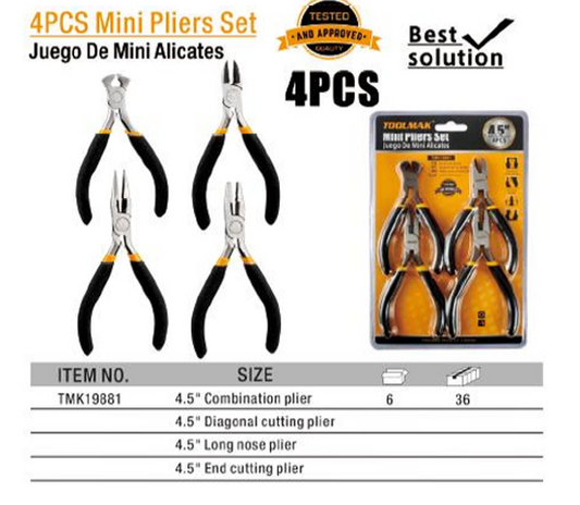 4PCS Mini plier set /Set di mini pinze 4PCS-TMK19881