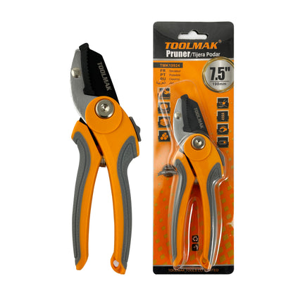 Forbice da Potatura TOOLMAK 190 mm per Rami Secchi – Taglio fino a 12 mm